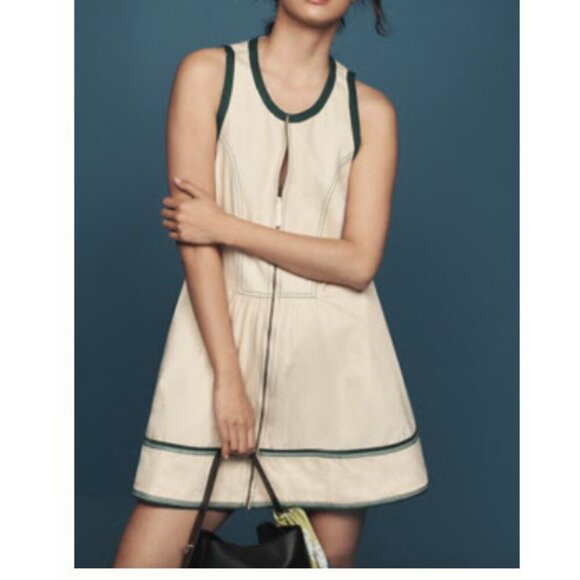 Pilcro Sleeveless Zip-Front Denim Mini Dress 3X - Picture 2 of 4